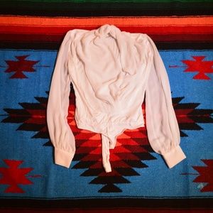 Chiffon-Sleeved Cocktail Onesie Blouse